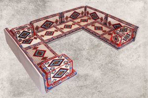 Orientalische Sitzecke, Orientalische Sitzkissen, Sark Kösesi, Kelim