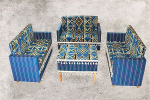 Sedir, Zeder, Orientalische Sitzecke, Sark Kösesi, Orientalische Sitzmöbel , Blau Zeder-2