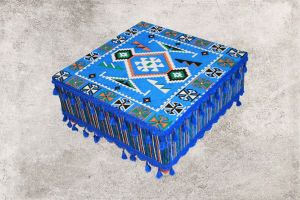 Orientalisches Sitzkissen,Blau Tisch, Sark Kösesi, Orientalischer Tisch