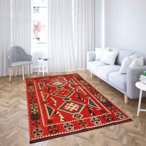 Handgefertigter marokkanischer Ethno-Wohnzimmerteppich, Anatolischer Kelim Teppich, Mehrfarbiger Woll-Jute-Kelim-Teppich, Handgefertigter Großer Kelim Teppich, Flurläufer, dekorativer Boho-Teppich