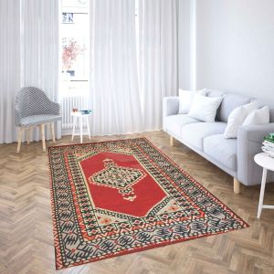 Mehrfarbiger Woll-Jute-Kelim-Teppich, Handgefertigter Großer Kelim Teppich, Anatolischer Kelim Teppich, handgefertigter marokkanischer Ethno-Wohnzimmerteppich, Flurläufer, dekorativer Boho-Teppich