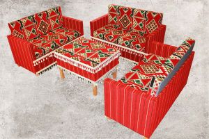 Sedir, Zeder, Orientalische Sitzecke, Sark Kösesi, Orientalische Sitzmöbel , Rot Zeder-2