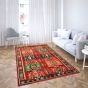 Dekorativer Boho-Teppich, Handgefertigter Großer Kelim Teppich, Anatolischer Kelim Teppich