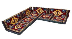 Orientalische Sitzecke, traditionelles Orientalisches Sofa, 9-tlg. Sitzkissen-Set