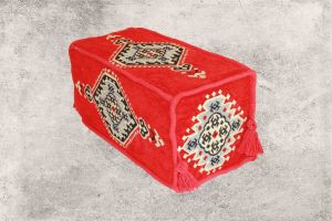 Orientalische Sitzkissen, Armlehne, Sark Kösesi, rote Armlehne für Orientalisches Sofa
